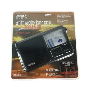 Banda meteorológica Radio Jensen Audio AM/FM NOAA Storm Alert MR-600 Correa de transporte - Imagen 1 de 7
