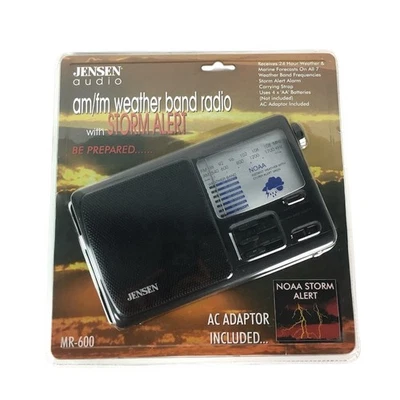 Weather Band Radio Jensen Audio AM/FM NOAA Storm Alert MR-600 Carrying Strap - Image 1 of 4