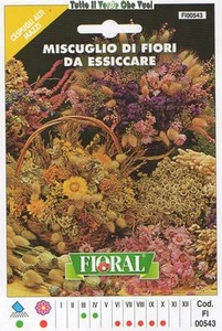 MISCUGLIO DI FIORI DA ESSICARE - CESPUGLI ALTI MAZZI-FLORAL - BUSTA SEMENTI - Imagen 1 de 1