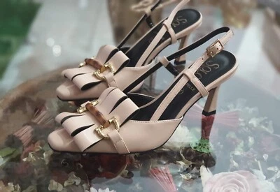 Éscarpins SOLO SOPRANI Beige SANDALI DONNA SOLO51CH304 Chaussures Avec Talon P / - Photo 1/4