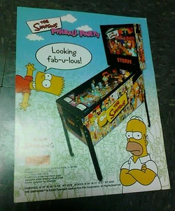 Stern THE SIMPSONS PINBALL PARTY flyer- good original - Bild 1 von 2