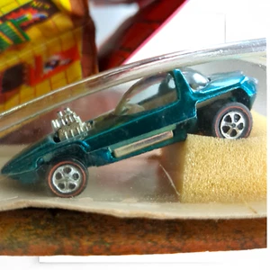 1967 Hot Wheels Redline Silhouette Aqua White Interior PopUp Speed Shop Mattel - Picture 1 of 10