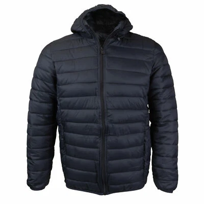 Maximos Men’s Slim Fit Lightweight Zip Insulated Packable Puffer Hooded Jacket - Image 1 of 2