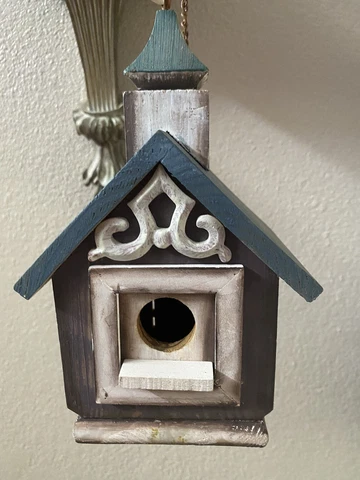 Vintage Handmade Wooden  Birdhouse Cover