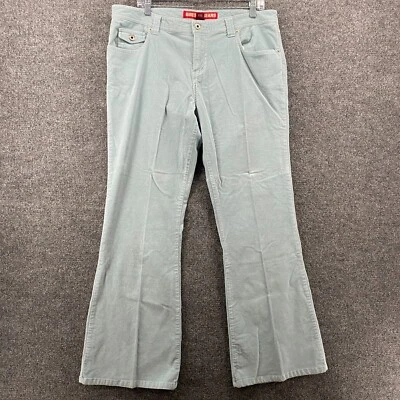 Pantalones de pana Guess para mujer 34 azules tiro medio acampanados solapa bolsillo damas hippies años 90 Foto 1 de 4