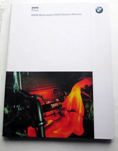 BMW Motorsport 2003 Season Review Press Media Folder Booklet F1 ADAC DTM Vettel - Picture 1 of 6