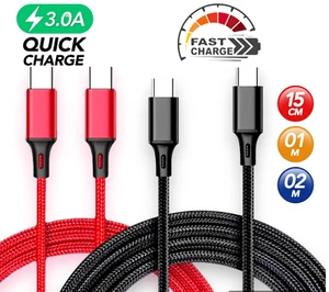 Fast USB C To USB C Charger PD Dual Type C Charging USB Cable 1M 2M 3M - Picture 1 of 18