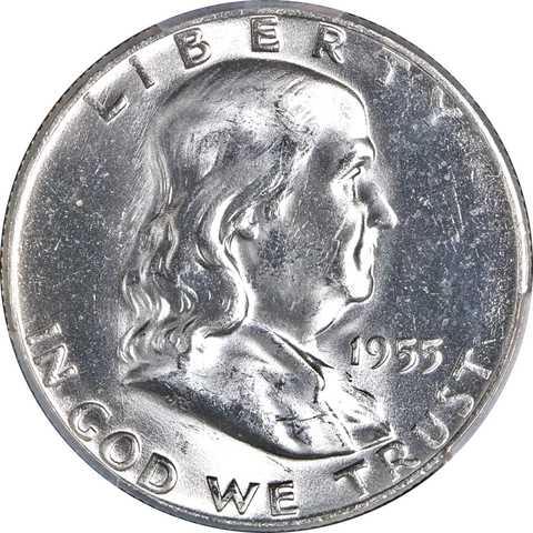 1955 'Bugs Bunny' Franklin Half Dollar PCGS MS65 Blast White - STOCK Cover