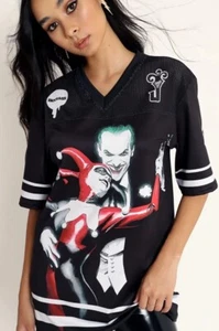 Blackmilk Batman Mad Love Touchdown Shirt Top The Joker Harley DC Comics Small - Picture 1 of 5
