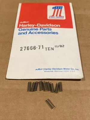 27666-71 NOS Original Harley 10 Choke Friction Springs Pin 1971-1975 FX FL XL 61 - Image 1 of 4