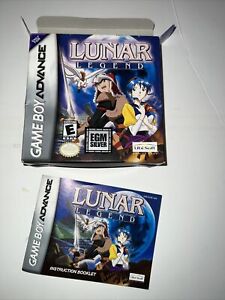 Lunar Legend (Nintendo Game Boy Advance, 2002) Box And Instructions