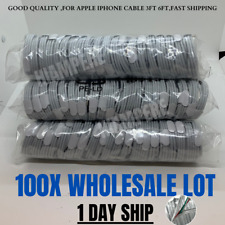 100X Wholesale Lot 3/6FT USB Charger Cable For iPhone 13 12 11 8 7 Charging Cord