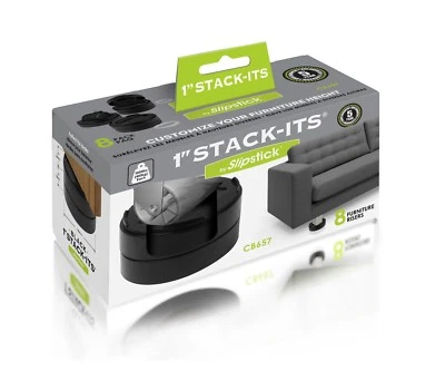 Slipstick CB657 1" 25mm Furniture Bed Chair Risers Lifts Stackable Grip Set of 8 - image 1 of 4