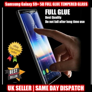 For Samsung Galaxy S9+ 5D FULL GLUE TEMPERED GLASS Protector FAST DELIVERY - Picture 1 of 9