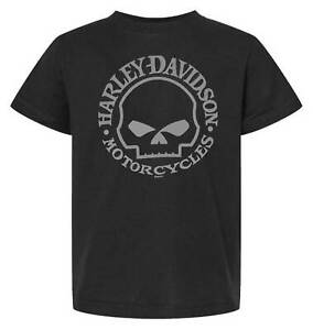 T-shirt à manches courtes Harley-Davidson Little Boys' Willie G Skull - Noir