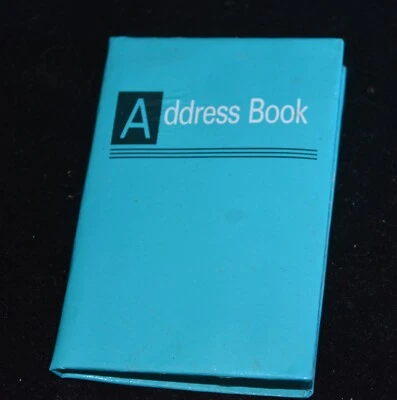 VTG Mini Pocket Address Book NEW Aqua Blue - Image 1 of 4