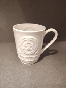 Belleek Celtic White/Ivory 12 oz. Coffee Mug Tea Cup Ireland - Picture 1 of 7