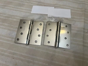 Emtek 910144 4"x 4" Vierkant Stahl Wohnbereich Scharniere (Paar), Nickel poliert - Bild 1 von 6