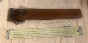 Vintage Pickett & Eckel 12" Rechenschieber Modell 800-T Log Log Sattel Ledertasche schön - Bild 1 von 14