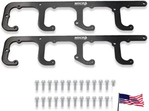 CNC Billet LS 5.3L Square Coil Brackets Valve Cover D581 LSX Swap Truck For LS1 - Picture 1 of 8