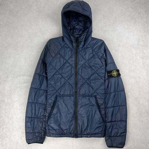 Stone Island Micro Filato Piumino Giacca Cappotto Navy Grande 3200