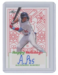 Leaf Holiday Alexander Ramírez Happy Holidays 2023 RC #BA-AR1 New York Mets automático - Imagen 1 de 2