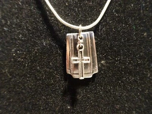 Necklace w/ Cross w/ 20" Sterling Silver Chain HandMade - Picture 1 of 7