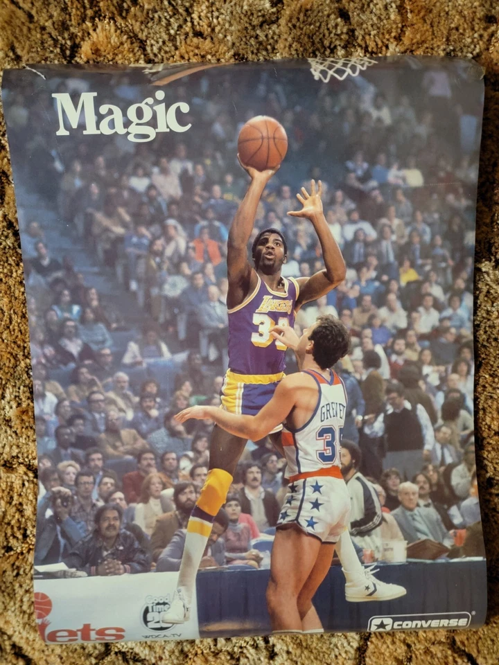 MAGIC JOHNSON  17X23   1 poster     ORIGINAL    CONVERSE EARLY 1980S - Image 1 of 1