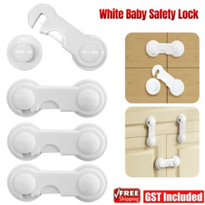 1-20x Baby Safety Lock Child Adhesive Cupboard Cabinet Fridge Drawer Door Locks - Picture 1 of 9