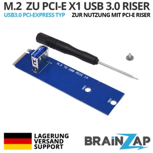 M.2 NGFF zu PCI-E PCIe PCI-Express Riser Karte Adapter x1 USB 3.0 Typ Mining BTC - Bild 1 von 1