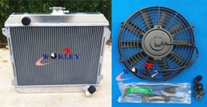 3 ROW radiator for Nissan Datsun STANZA 510 610 710 720 L20B manual +Fan - Picture 1 of 8