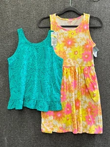 Cat & Jack Summer Dress + Tank Top Multicolor Size L 10-12 - Picture 1 of 13