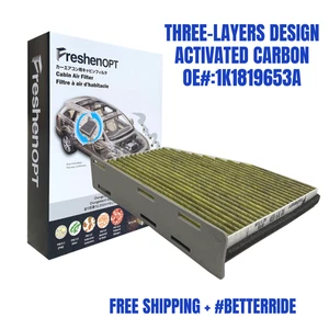 FreshenOPT 3-Layer Cabin Filter Replacement for Audi VW OE:1K1819653A  CF10373 - Picture 1 of 8