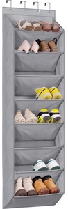 Over the Door Shoe Organizer with 8 Deep Pockets Hanging Rack for Closet Hanger - Picture 1 of 7