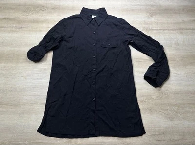 Рубашка женская Polo Ralph Lauren черная XS LRL 100% лен на пуговицах с длинным рукавом - Изображение 1 из 4