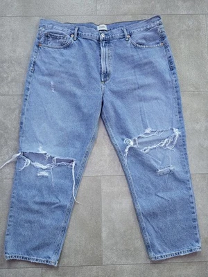 CITIZENS OF HUMANITY MARLEE HIGH RISE DISTRESSED STRAIGHT BAGGY 90s JEANS 34 - Image 1 of 4