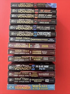 Lot x14 Star Trek Voyager Deep Space Nine Mix Series Paperback Books Sci Fi - Imagen 1 de 9