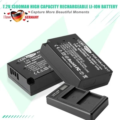 2Pack Akku LP-E17 +Ladegerät Für Canon EOS 200D 250D 750D 800D M3 M5 T6i SL2 X9i - Bild 1 von 4