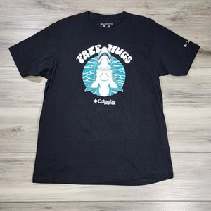 Columbia T-Shirt Men's Large Black Graphic Short Sleeve - Picture 1 of 8