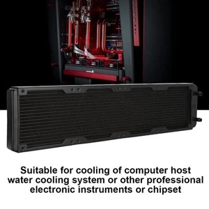 Water Cooling Radiator 18-Tubes Metal Heat Exchanger Computer Industrial Inst FY - Afbeelding 1 van 10
