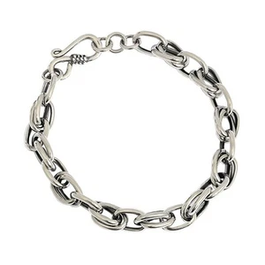 Vintage Hohlkette Herren 925 Sterling Silber Armband - Bild 1 von 5