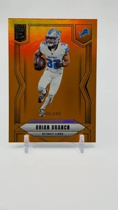 2025 Donruss Elite Football Brian Branch Orange Foil /849 #15 Detroit Lions - Foto 1 di 2