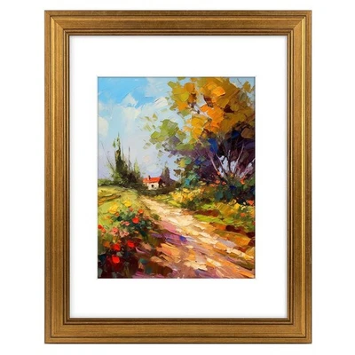 Marco de fotos colgante de pared, oro oscuro 11x14. Incluye alfombrilla blanca para foto de 8x10... Foto 1 de 4