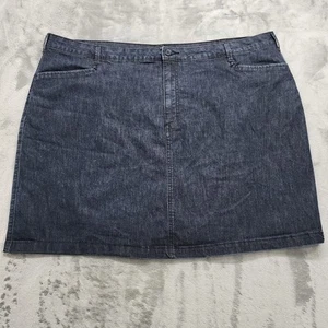 Lee Riders Skort Womens 26W Blue Stretch Denim Mini Built-in Shorts Casual  - Picture 1 of 9