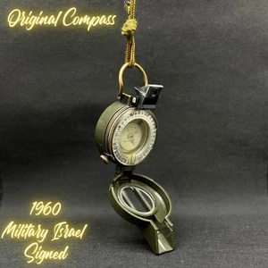 1960 Vintage Rara Bussola Originale Militare Israele Esercito Tripstravel Plastica Dura - Foto 1 di 20