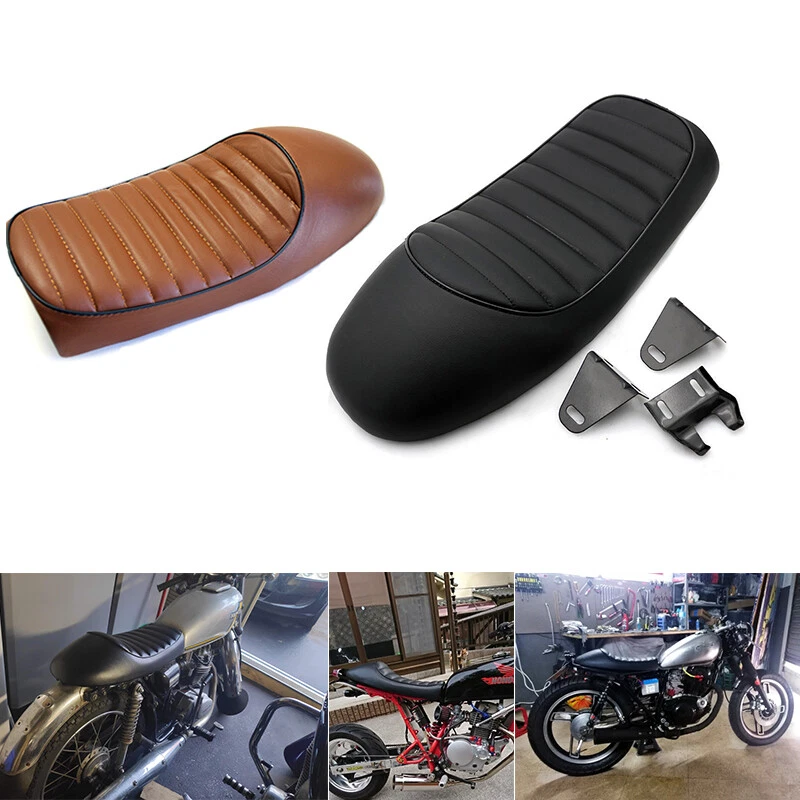 Asiento universal para motocicleta café corredor personalizado joroba sillín asiento plano para Honda Foto 1 de 4