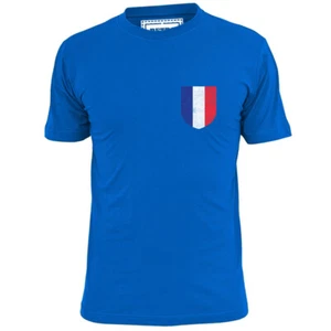Camiseta de fútbol para hombre Francia escudo de bolsillo insignia - Imagen 1 de 2