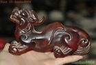 5" Chinese crystal Carve Feng Shui animal pixiu brave troops beast statue