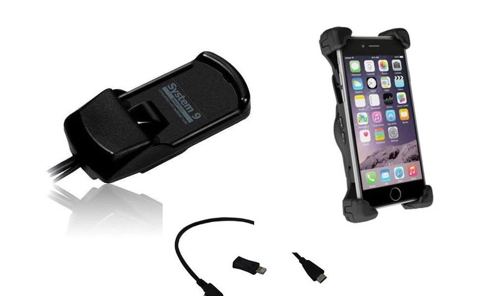 Bury System 9 iPhone X XS XR iPhone 11 12 13 14 series + Kit Base iPhone Coche Foto 1 de 4