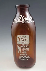 IT'S WINDSOR DAIRY MILK BOTTLE AMBER.1 QUART - Picture 1 of 2